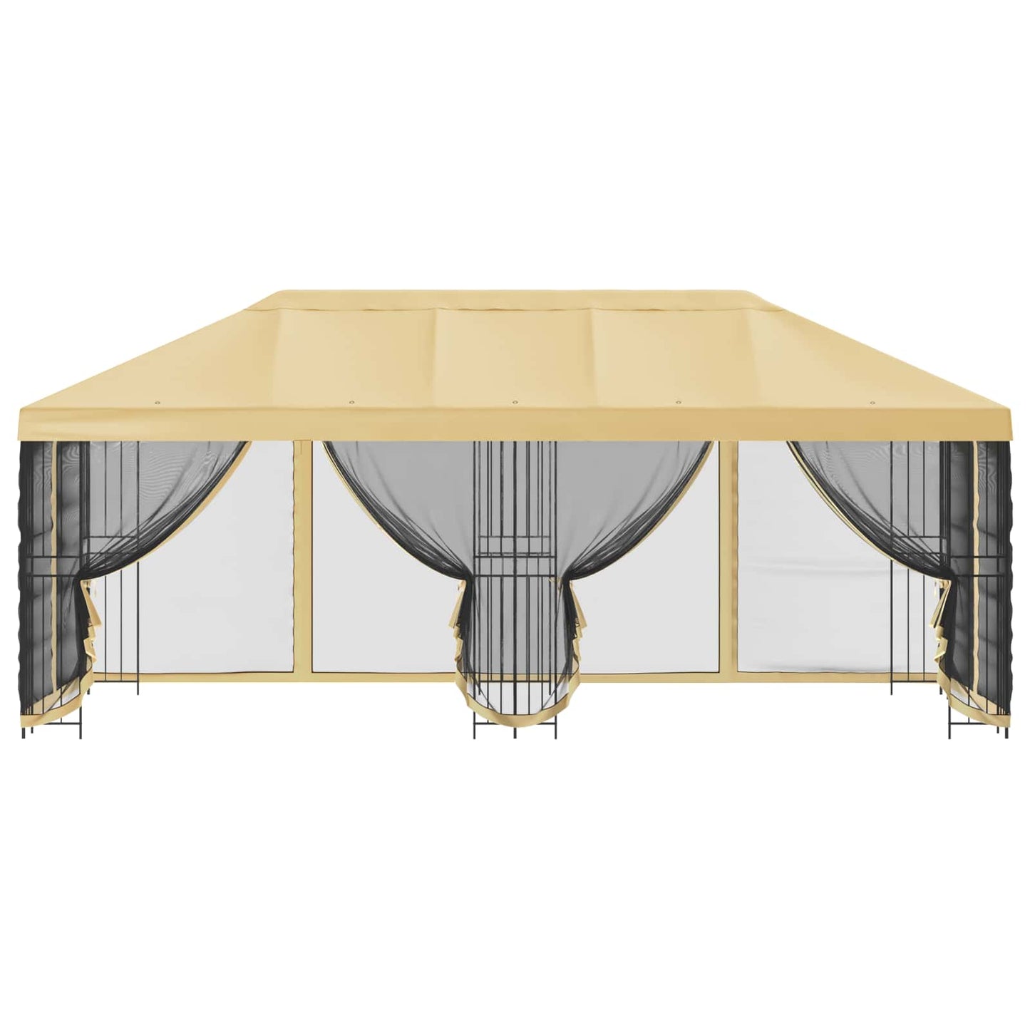 6 x 3 m Cream Polyester and Steel 190