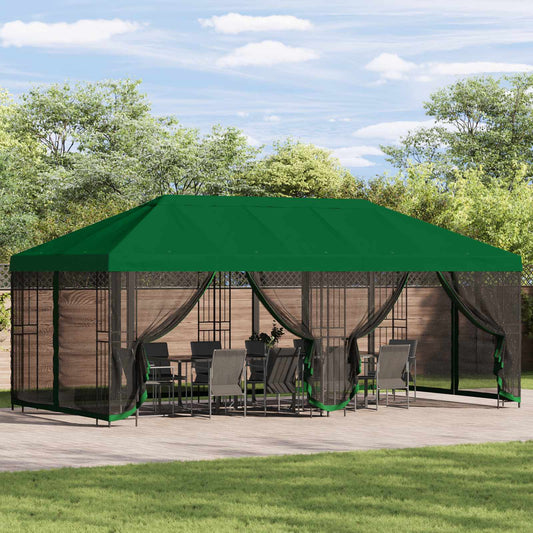6 x 3 m Green Polyester and Steel 190 gsm