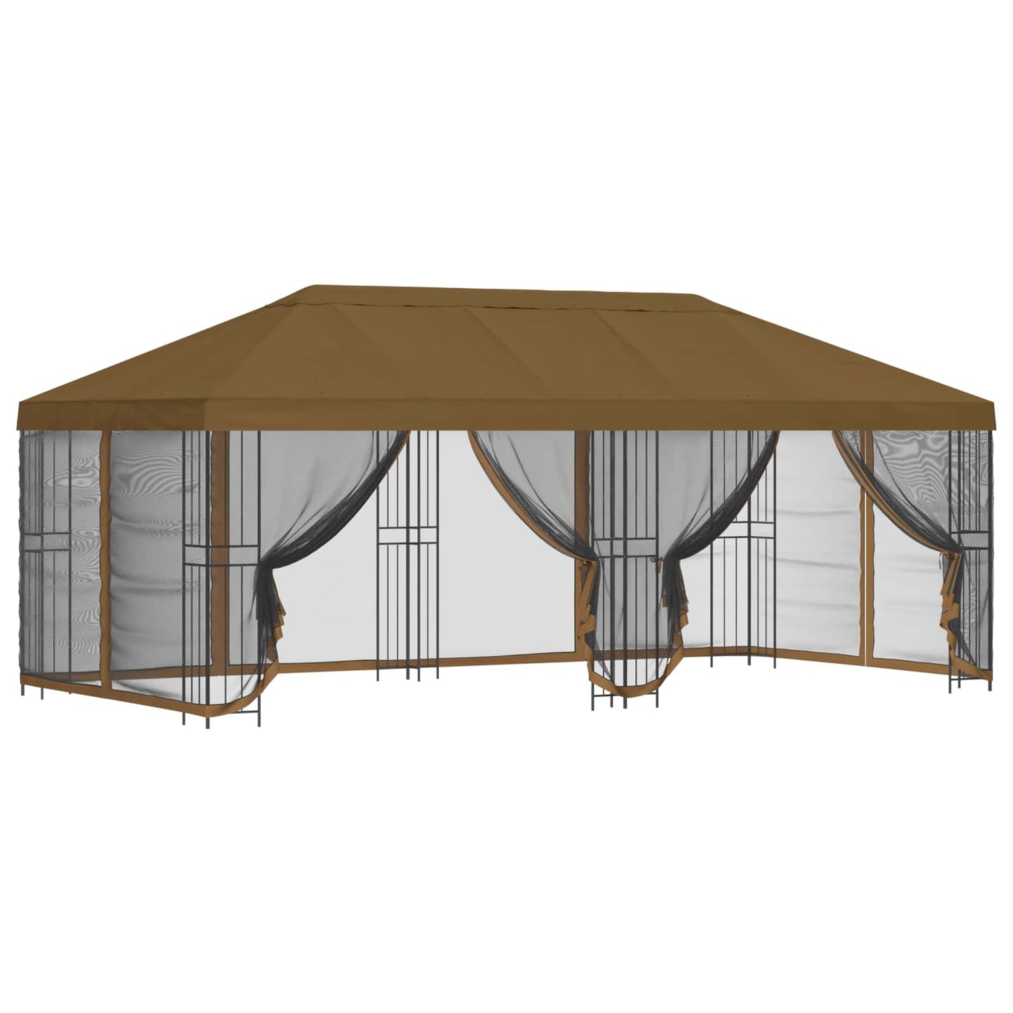 6 x 3 m Taupe Polyester and Steel 190
