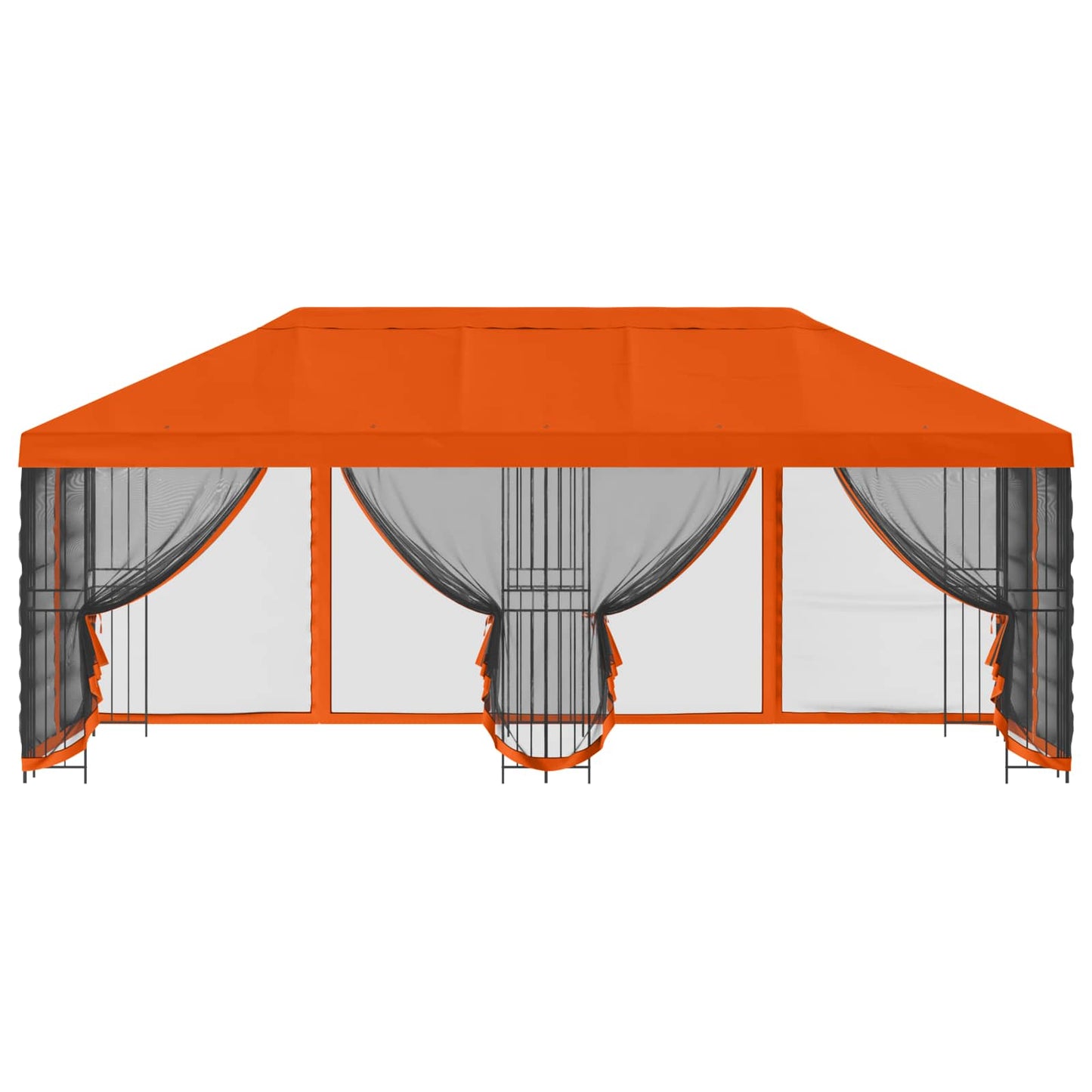6 x 3 m Orange Polyester and Steel 190 gsm