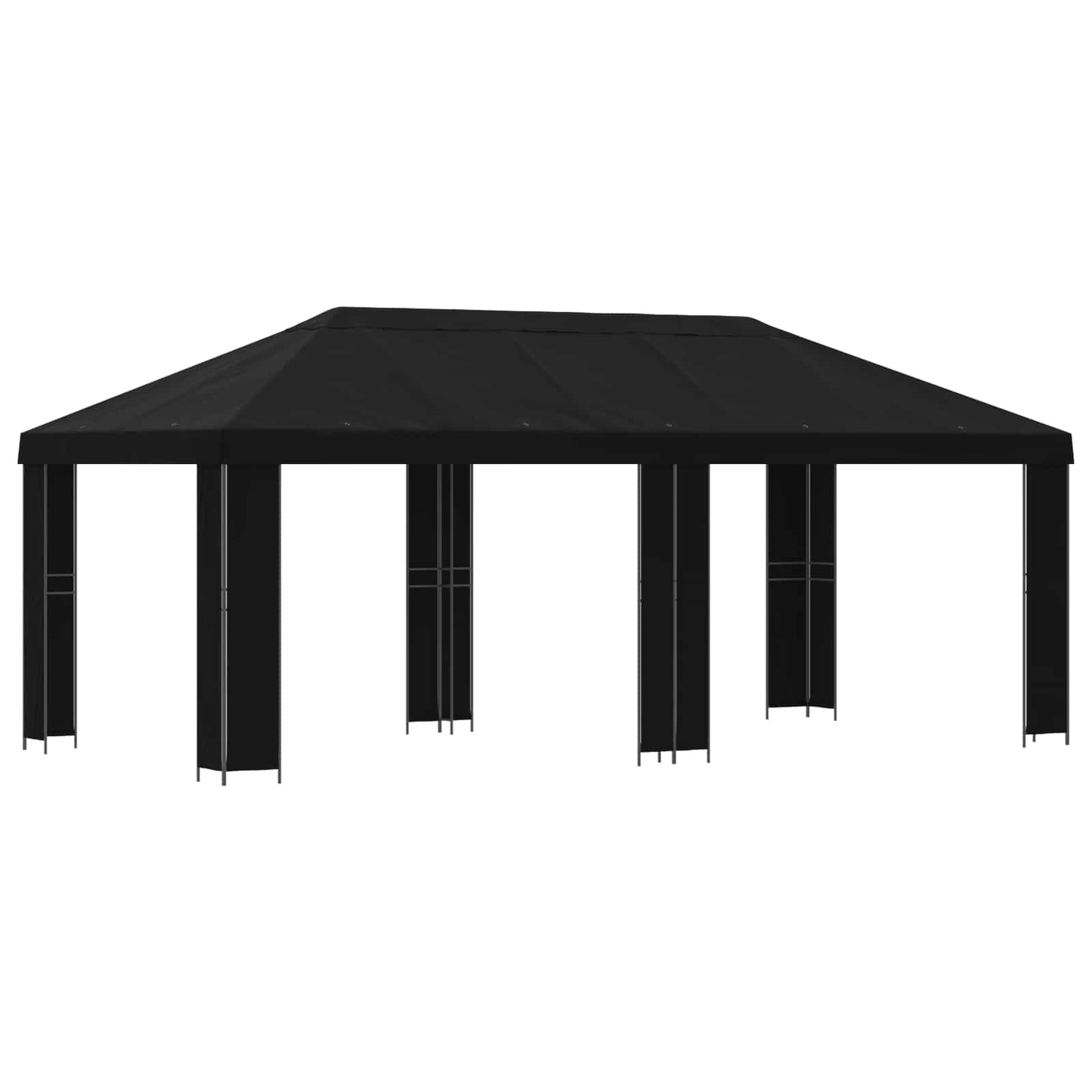 Garden Gazebo 6 x 3 m Black Polyester and Steel 190