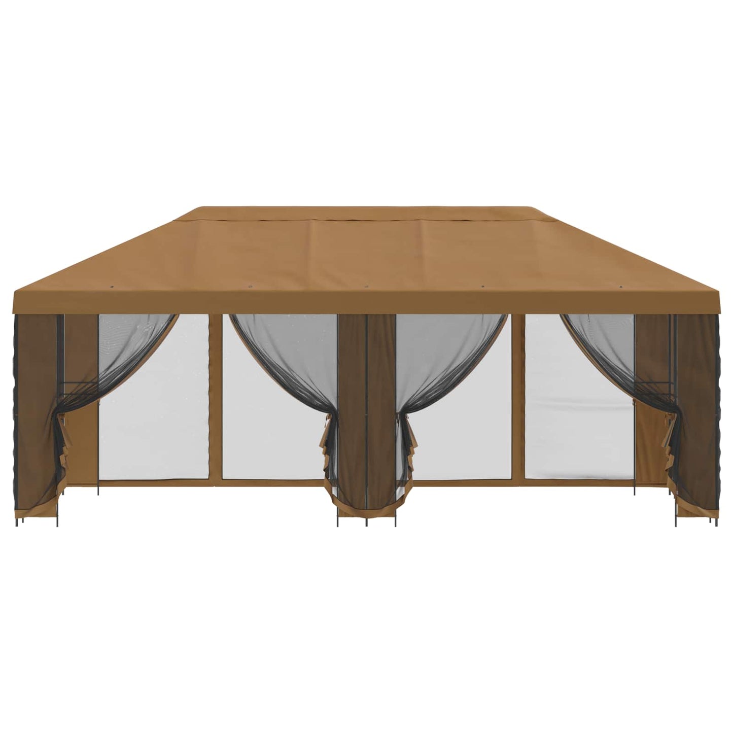 6 x 3 m Beige Polyester and Steel 190