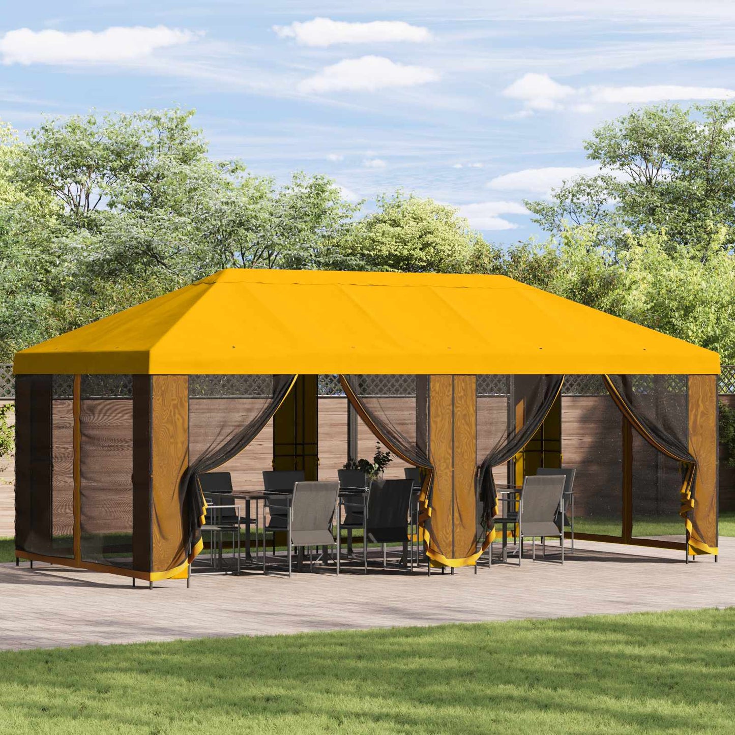 6 x 3 m Yellow Polyester and Steel 190
