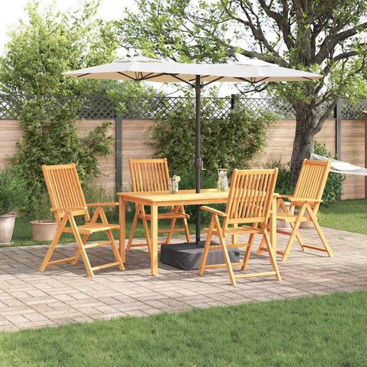 Garden Dining Set 5 pcs Brown Solid Acacia Wood