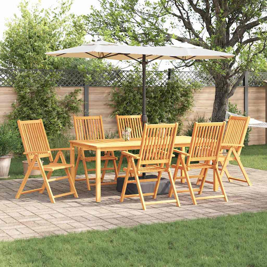 Garden Dining Set 7 pcs Brown Solid Acacia Wood