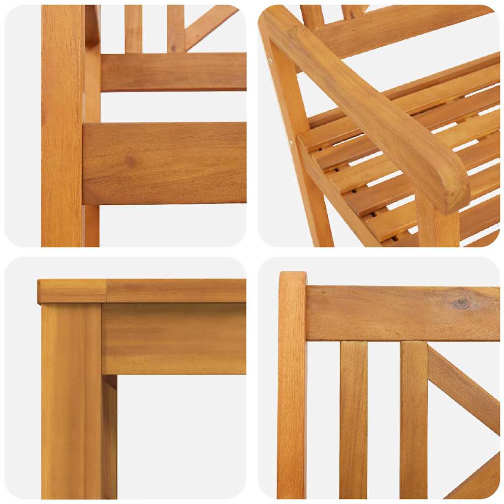 Garden Dining Set 7 pcs Brown Solid Acacia Wood