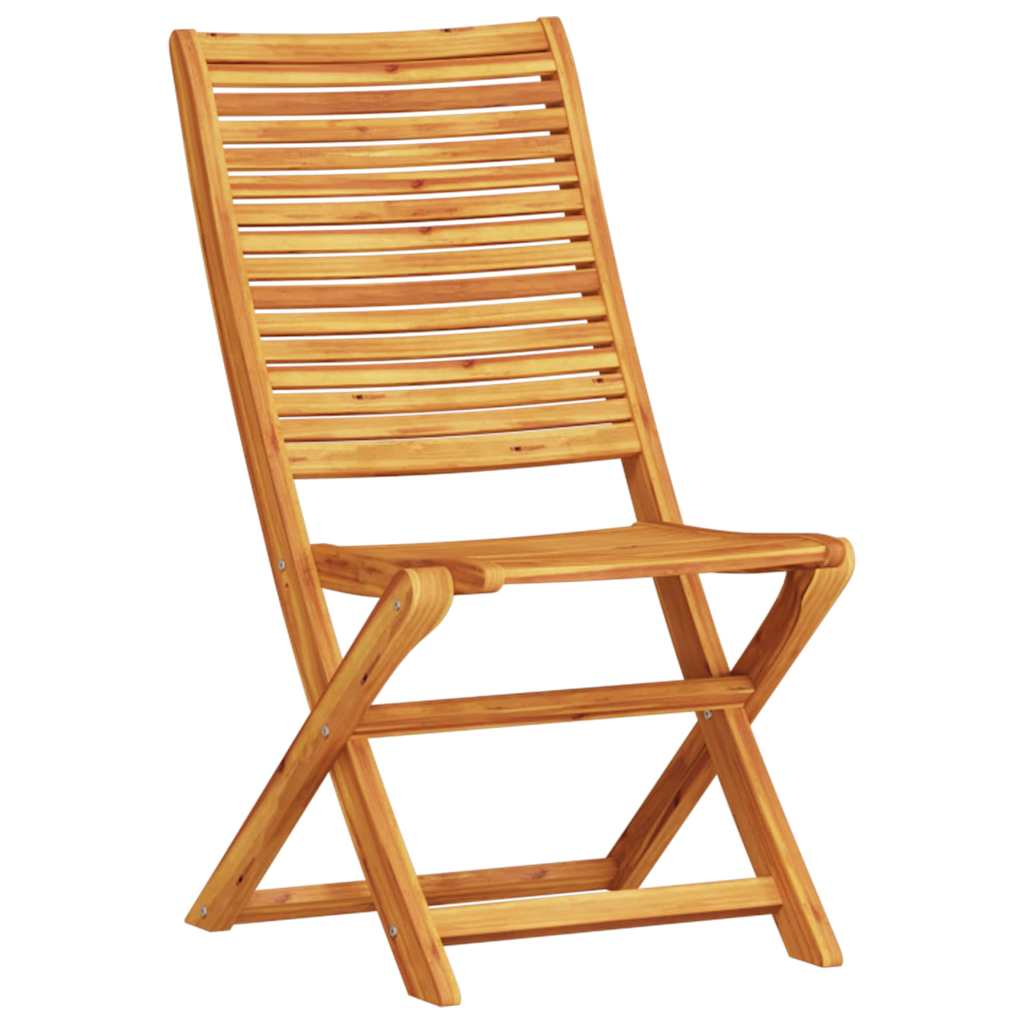 Folding Bistro Set Folding 3 pcs Brown Solid Acacia Wood