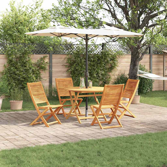 Garden Dining Set 5 pcs Brown Solid Acacia Wood