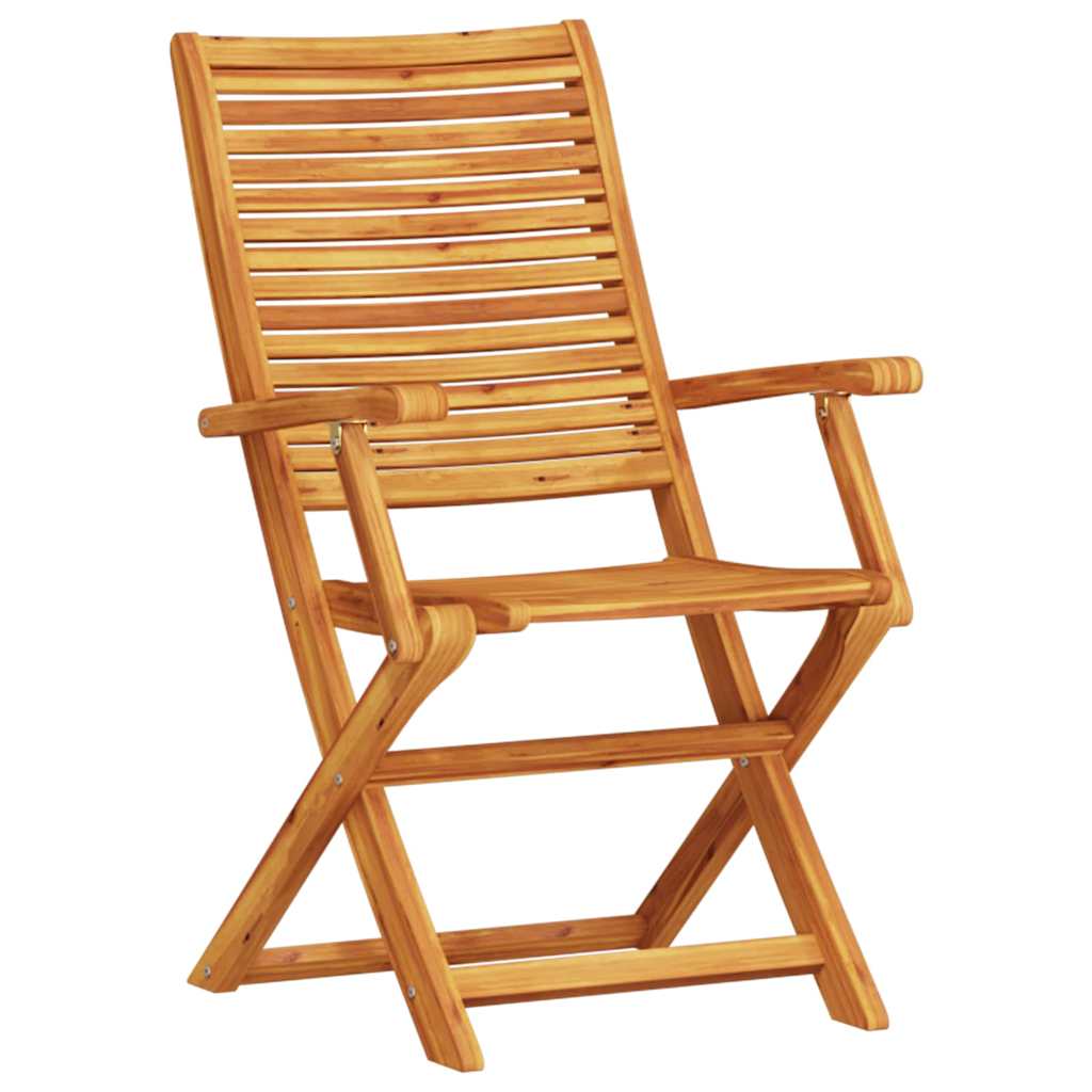 Garden Dining Set Folding 7 pcs Brown Solid Acacia Wood