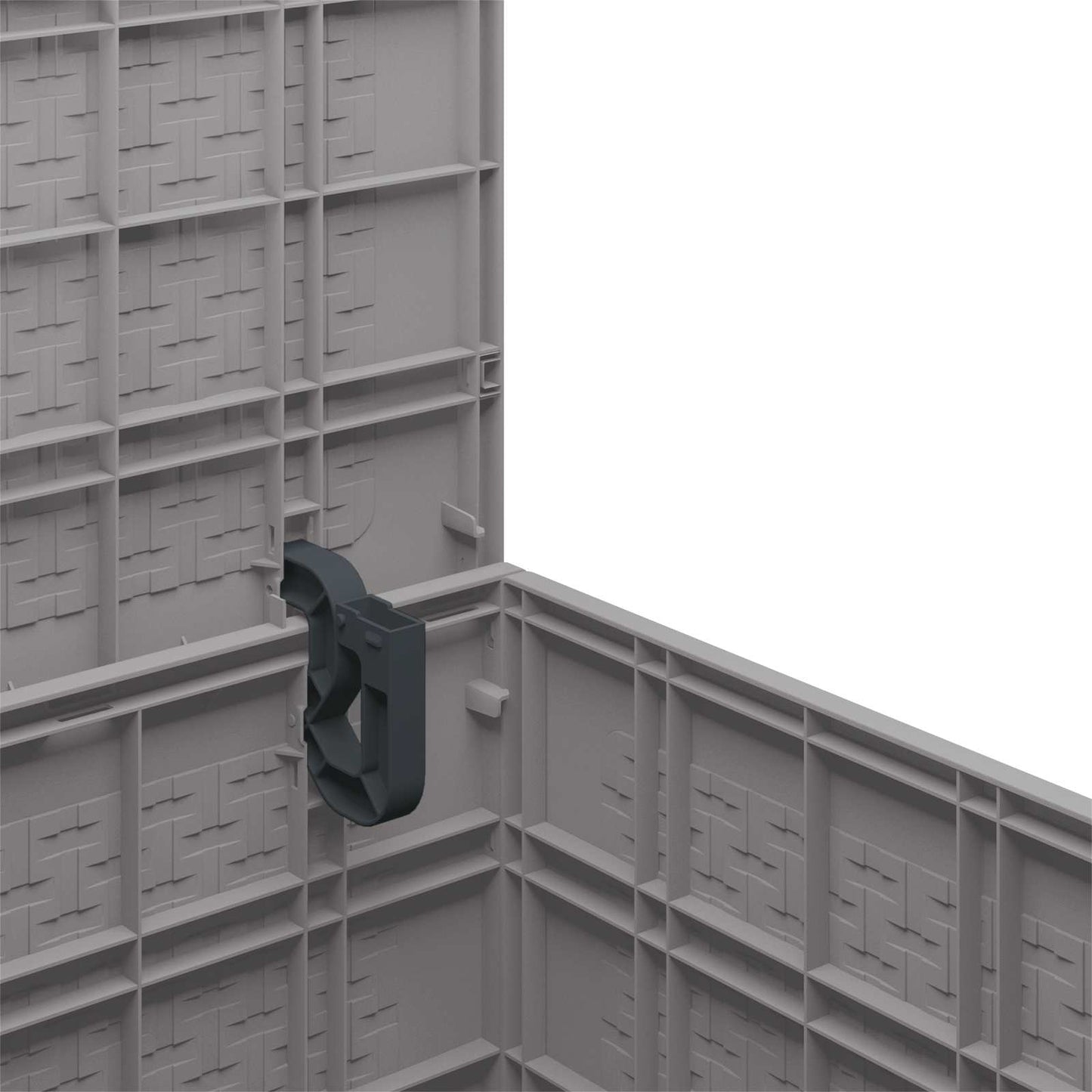 Storage Box Light Grey 55 x 53 x 57 cm Polypropylene
