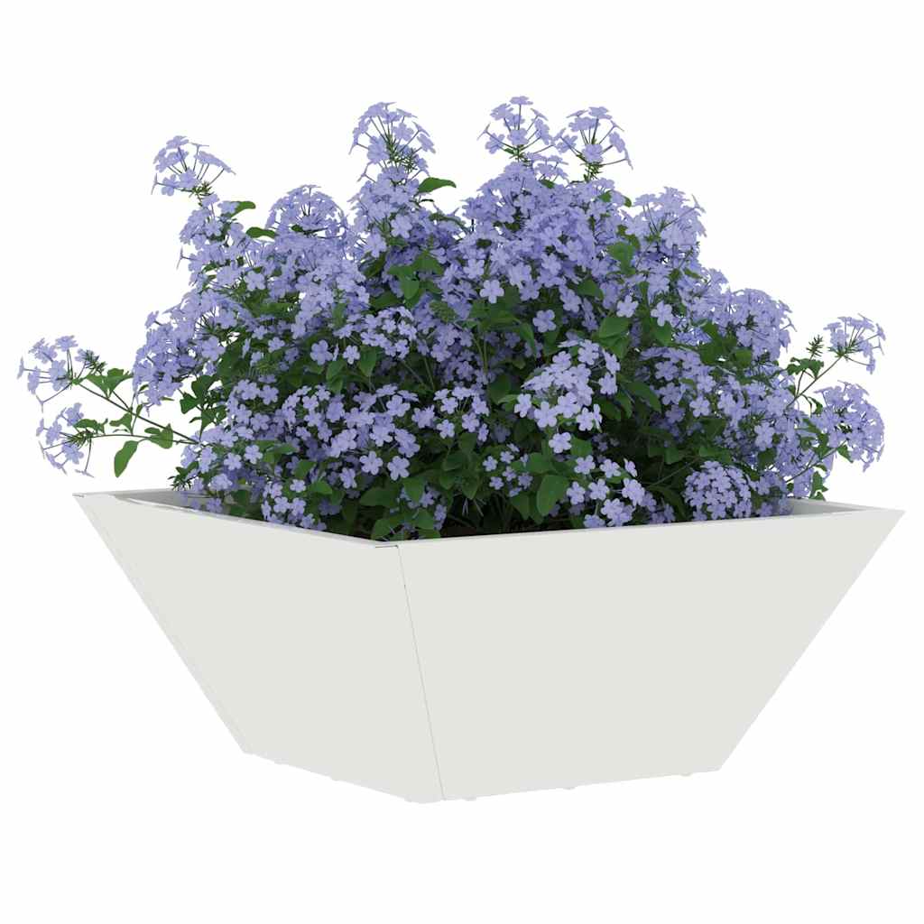 Garden Planter White 35 x 35 x 15 cm Cold-rolled Steel