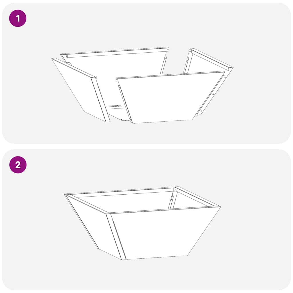 Garden Planter Olive Green 35 x 35 x 15 cm Cold-rolled Steel