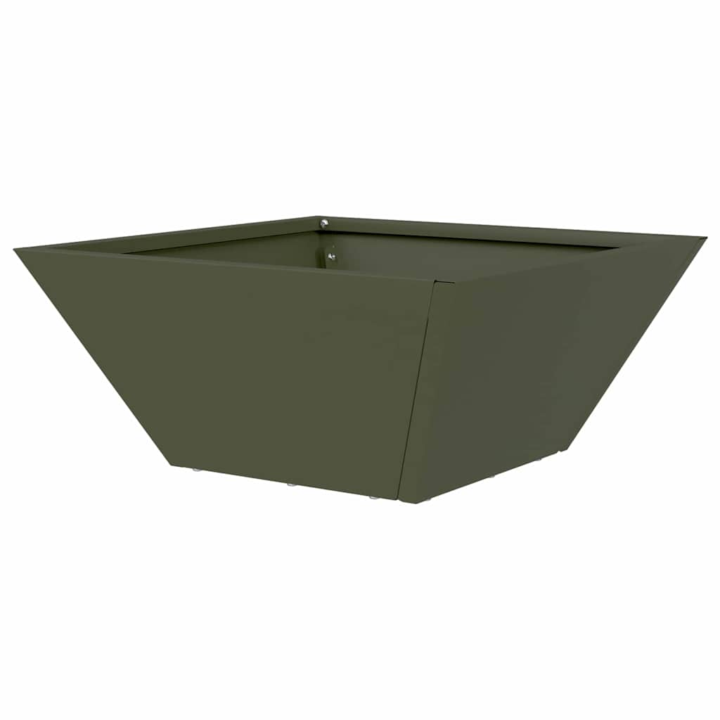 Garden Planter Olive Green 35 x 35 x 15 cm Cold-rolled Steel