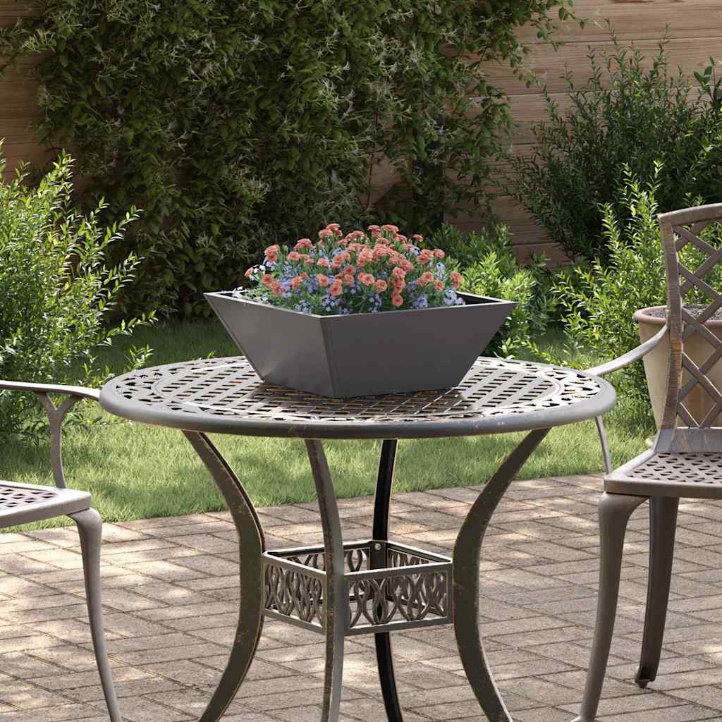 Garden Planter Black 40 x 40 x 15 cm Cold-rolled Steel