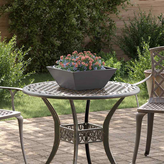 Garden Planter Black 40 x 40 x 15 cm Cold-rolled Steel
