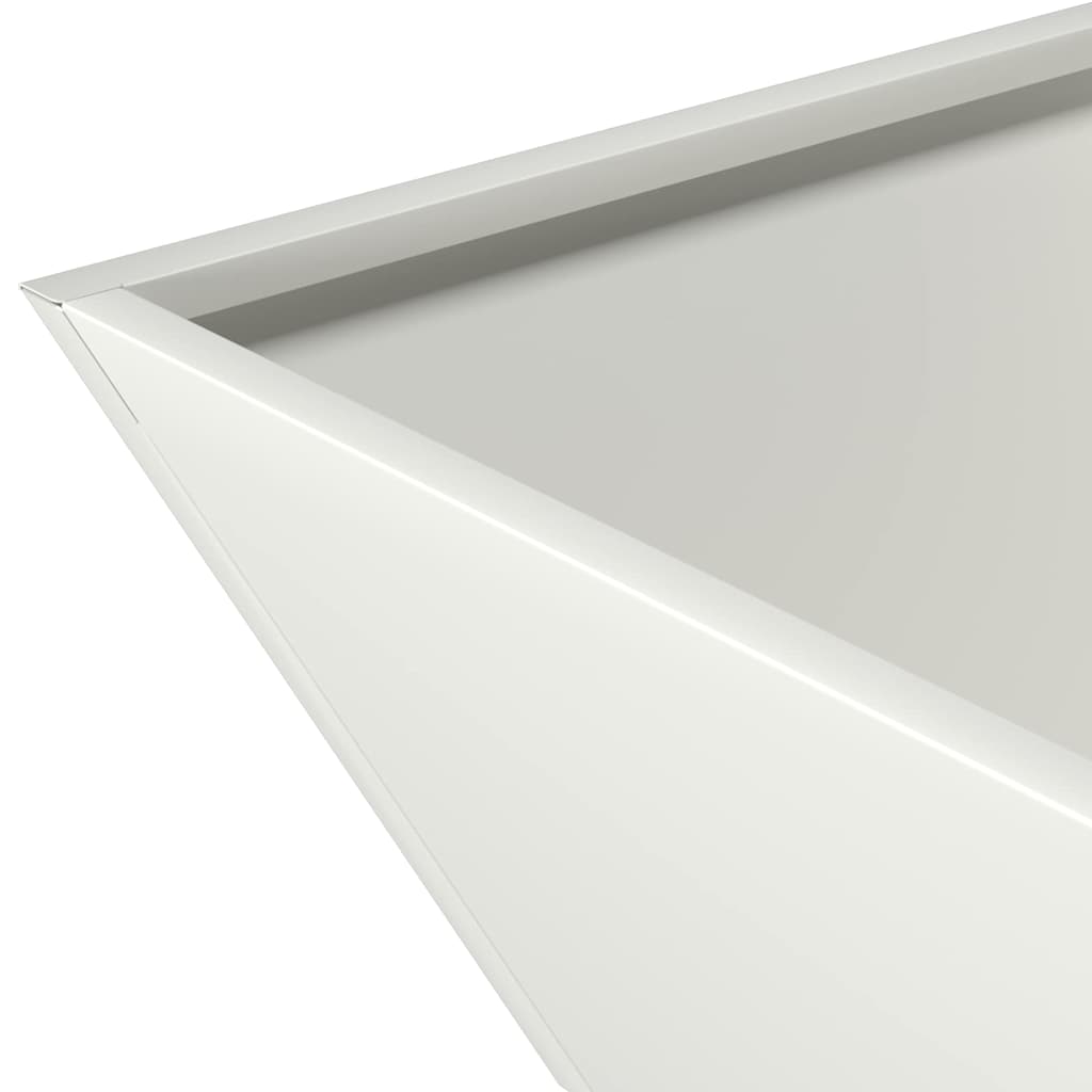 Garden Planter White 40 x 40 x 15 cm Cold-rolled Steel