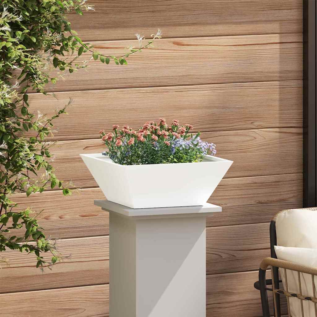 Garden Planter White 40 x 40 x 15 cm Cold-rolled Steel