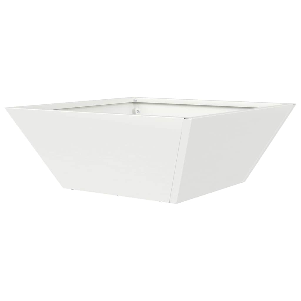Garden Planter White 40 x 40 x 15 cm Cold-rolled Steel