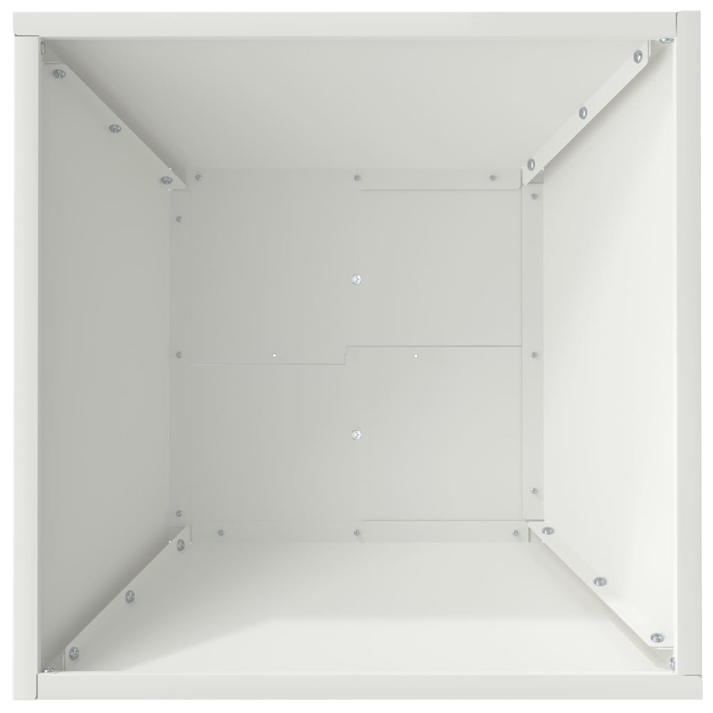 Garden Planter White 40 x 40 x 15 cm Cold-rolled Steel