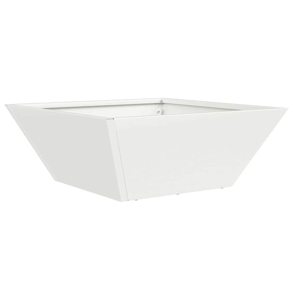 Garden Planter 5 pcs White 40 x 40 x 15 cm Cold-rolled Steel