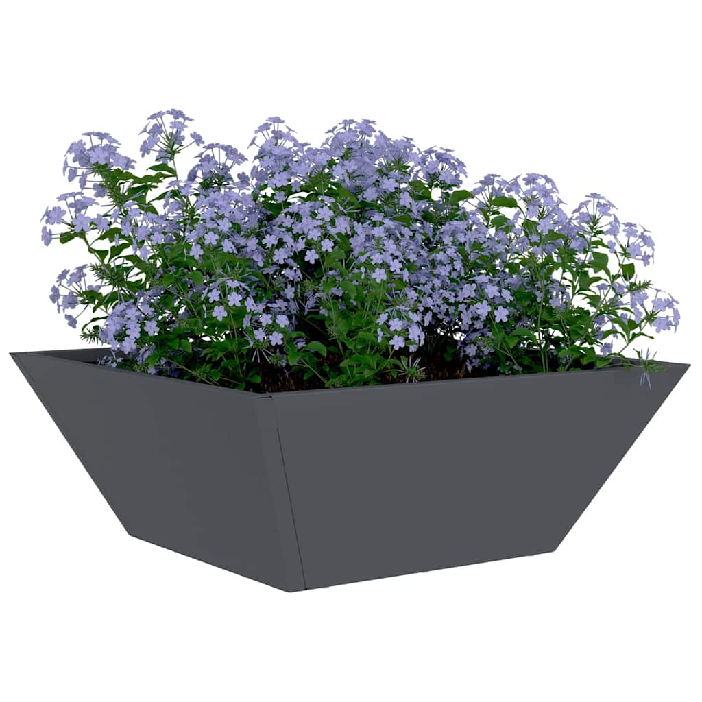 Garden Planter Anthracite 40 x 40 x 15 cm Cold-rolled Steel