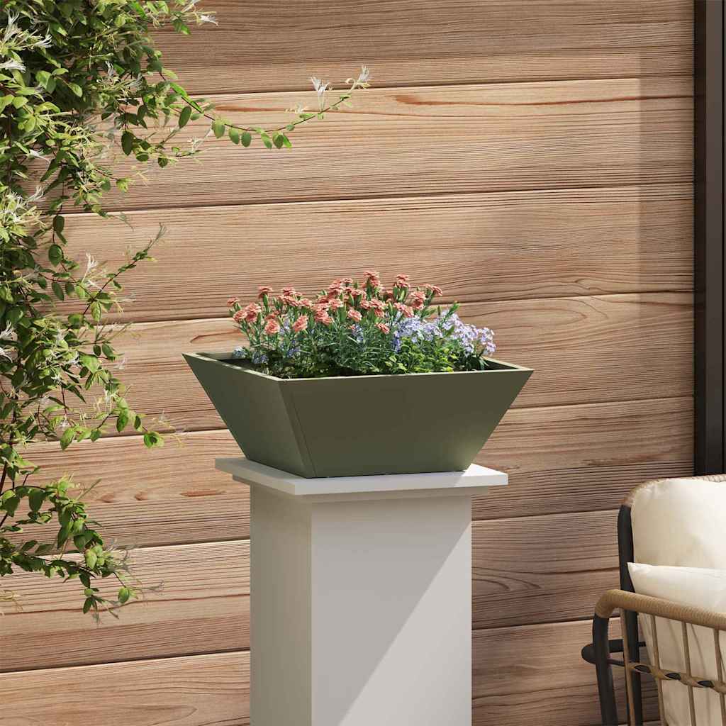 Garden Planter 5 pcs Olive Green 40 x 40 x 15 cm