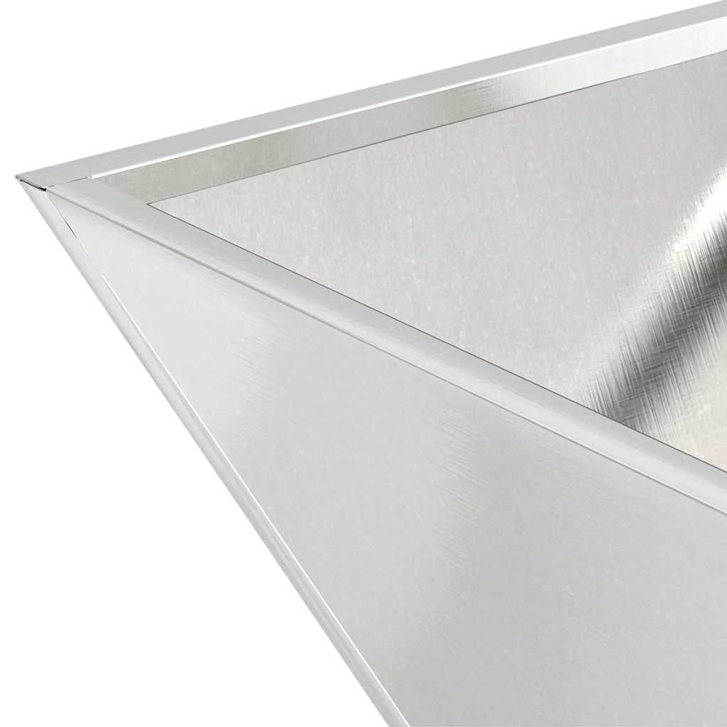Garden Planter Silver 40 x 40 x 15 cm Stainless Steel