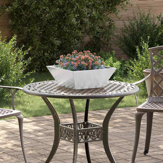 Garden Planter Silver 40 x 40 x 15 cm Stainless Steel
