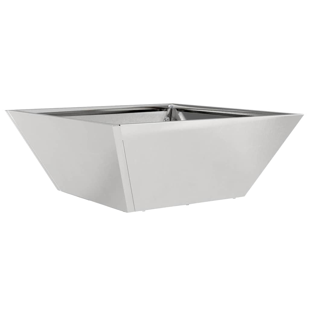 Garden Planter Silver 40 x 40 x 15 cm Stainless Steel