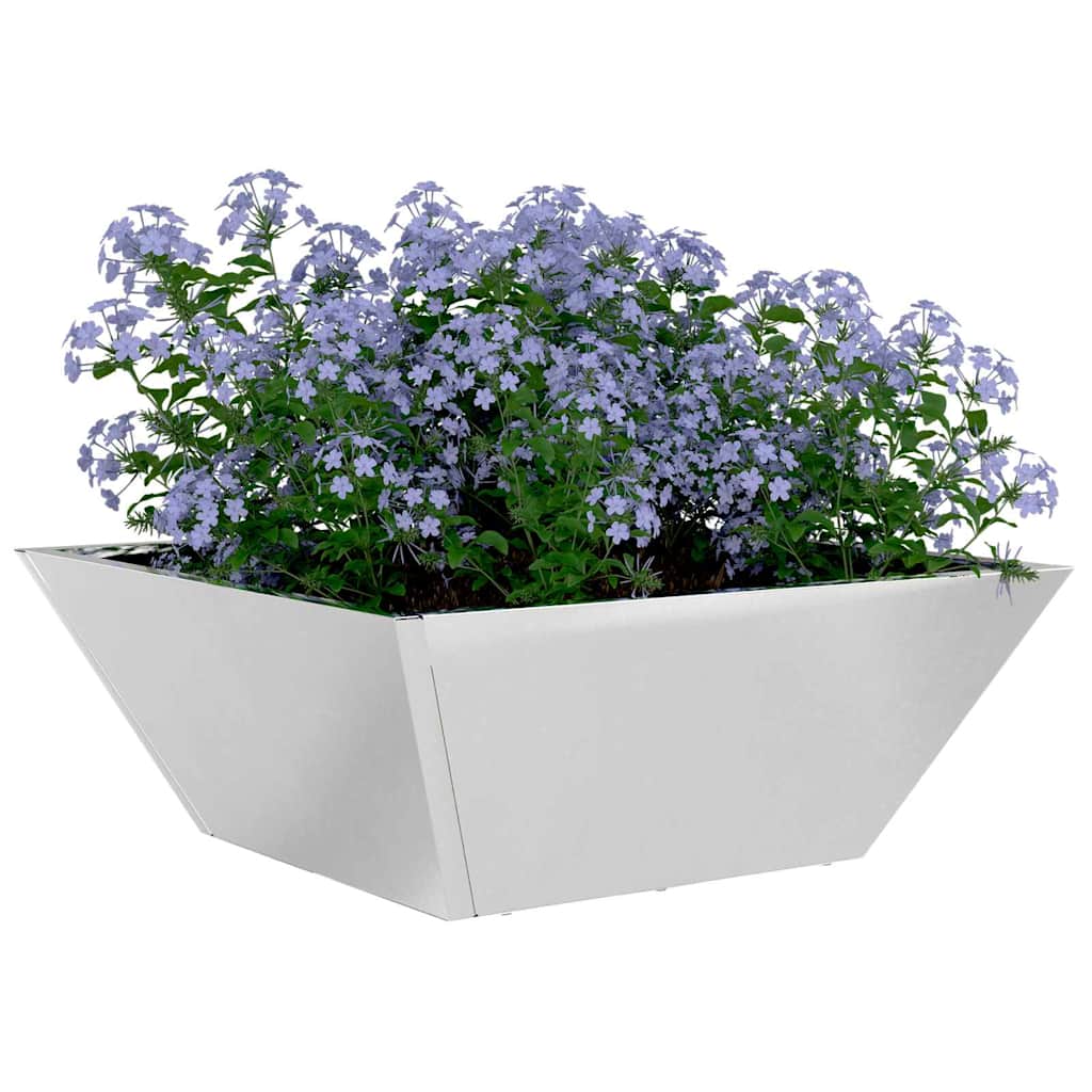 Garden Planter 5 pcs Silver 40 x 40 x 15 cm Stainless Steel