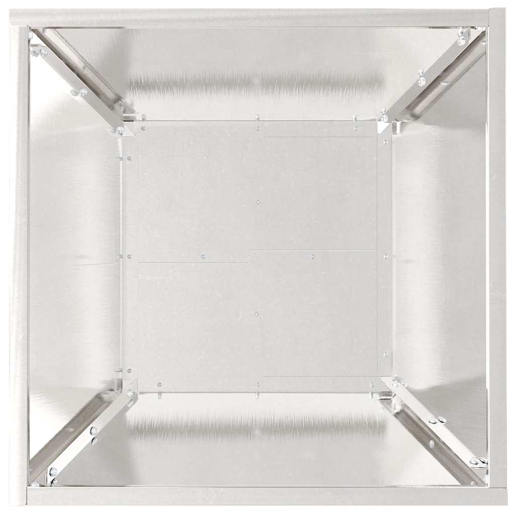 Garden Planter 5 pcs Silver 40 x 40 x 15 cm Stainless Steel