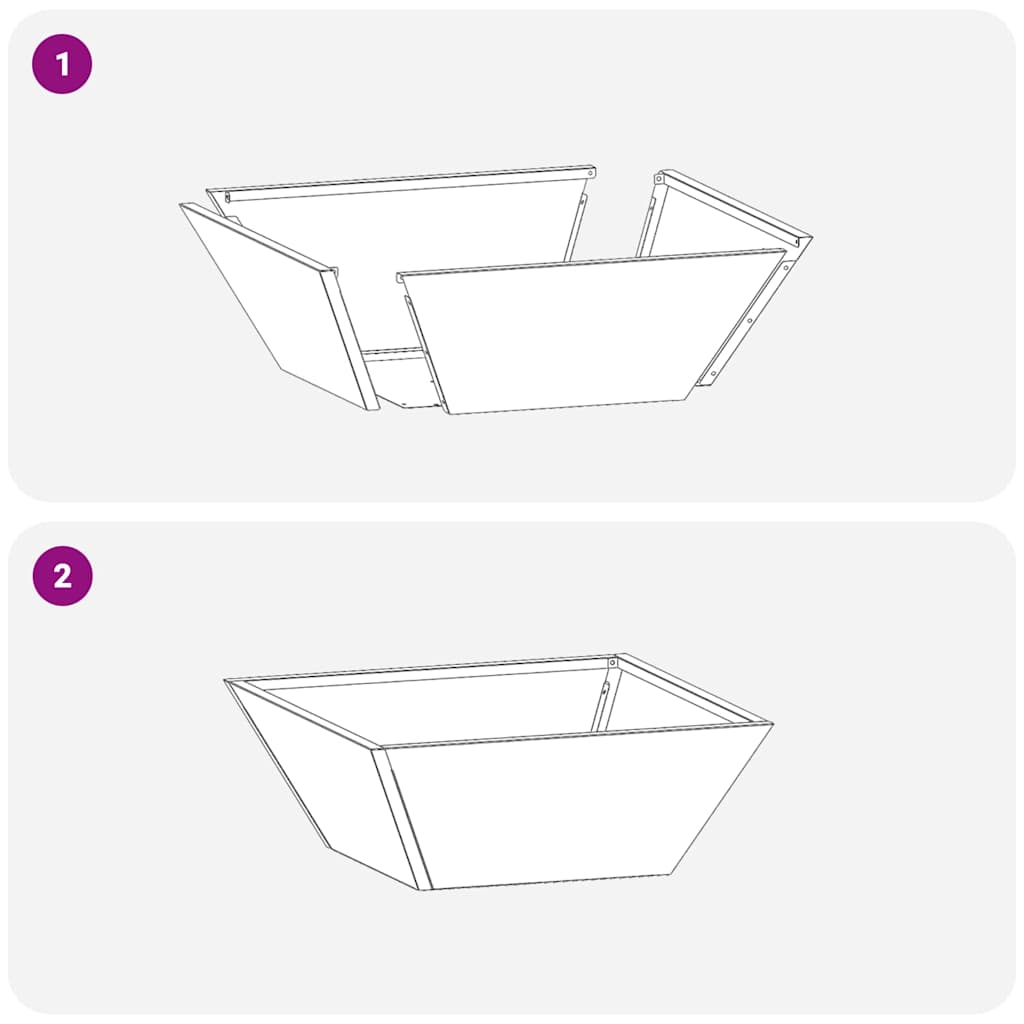 Garden Planter 5 pcs Silver 40 x 40 x 15 cm Galvanised Steel