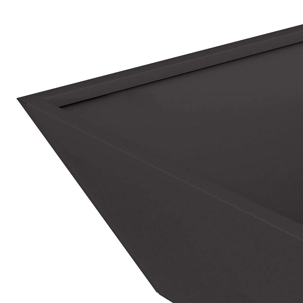 Garden Planter Black 50 x 50 x 15 cm Cold-rolled Steel