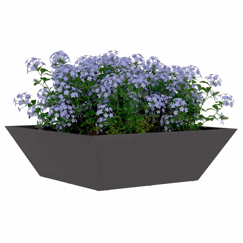 Garden Planter Black 50 x 50 x 15 cm Cold-rolled Steel