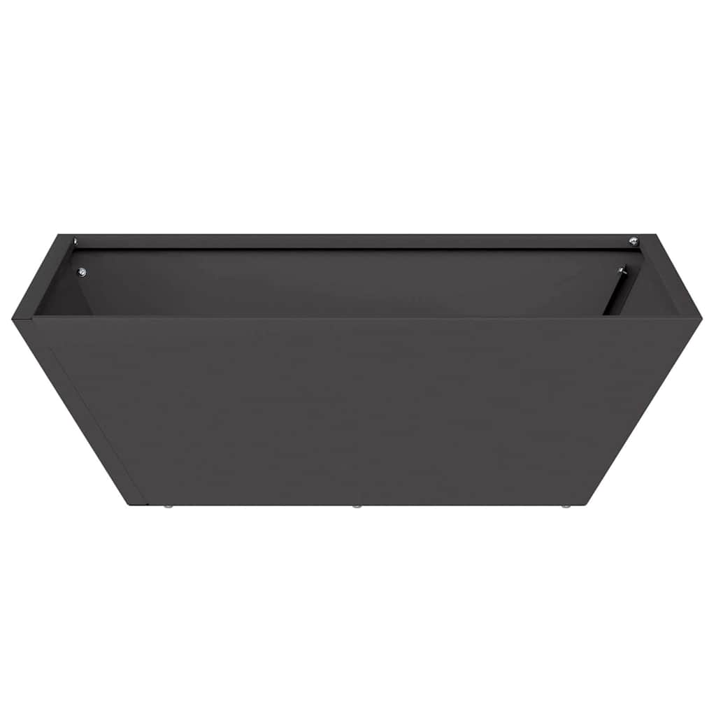 Garden Planter Black 50 x 50 x 15 cm Cold-rolled Steel