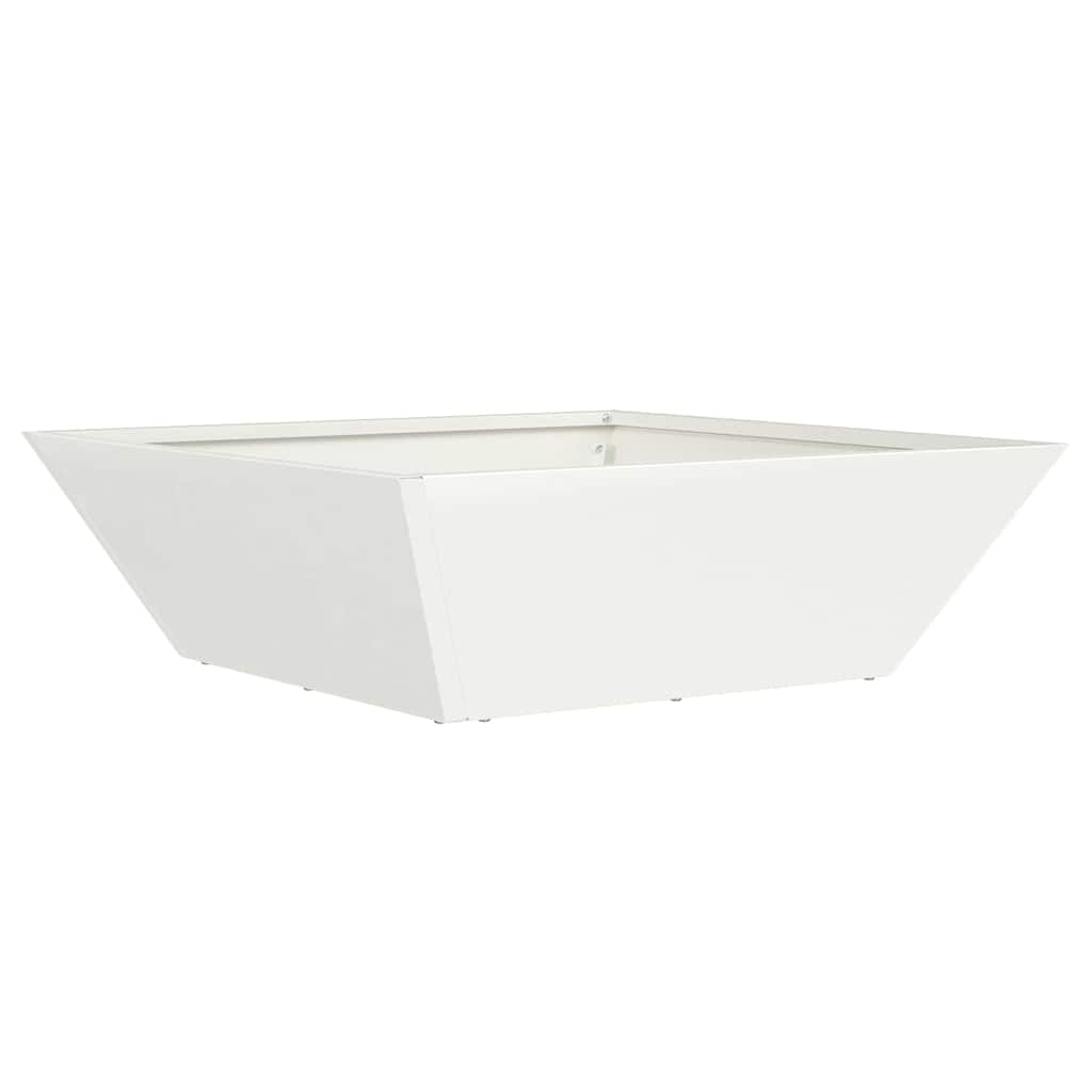 Garden Planter White 50 x 50 x 15 cm Cold-rolled Steel