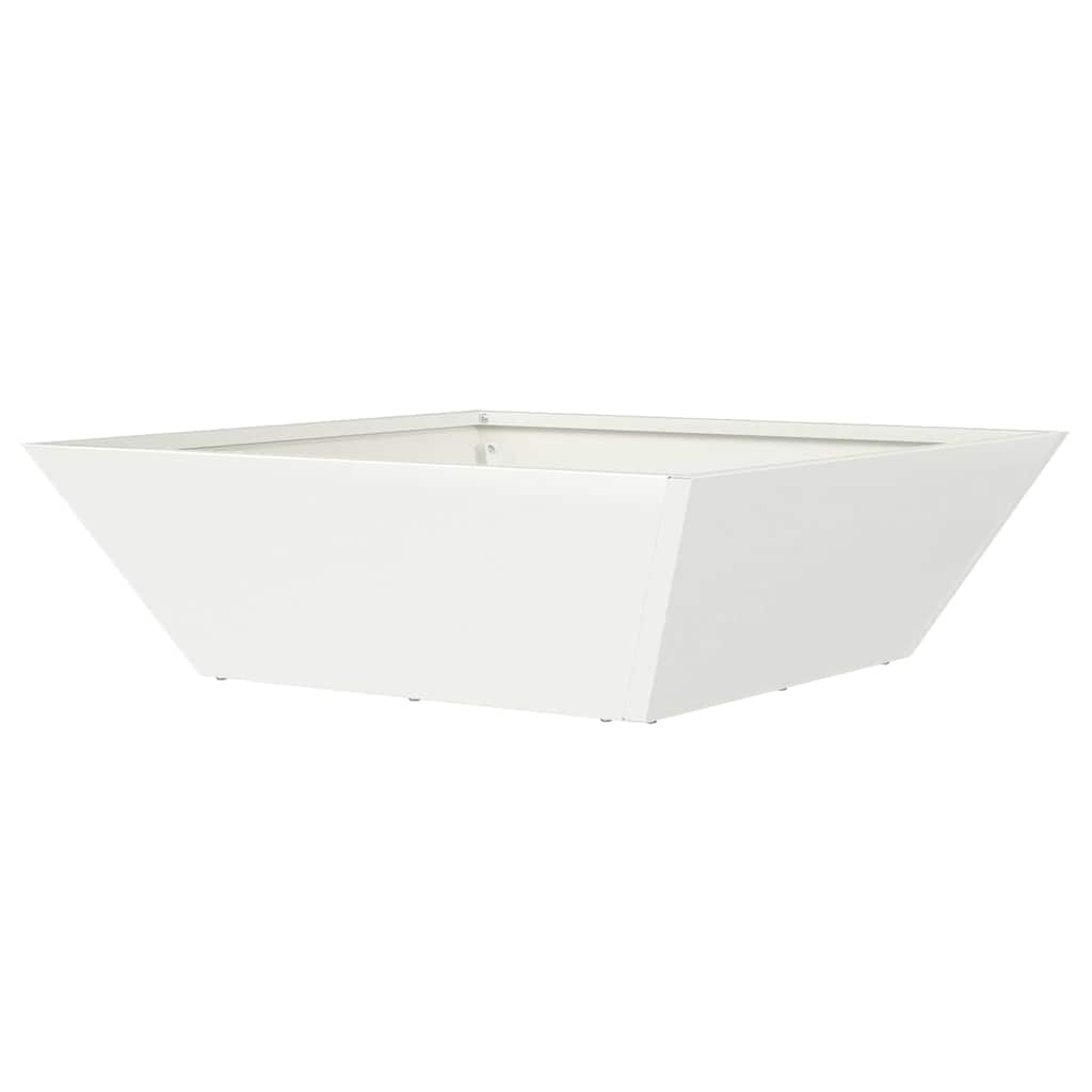 Garden Planter White 50 x 50 x 15 cm Cold-rolled Steel