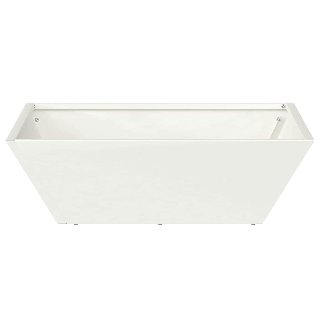 Garden Planter White 50 x 50 x 15 cm Cold-rolled Steel