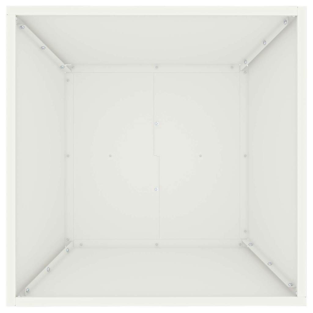 Garden Planter White 50 x 50 x 15 cm Cold-rolled Steel