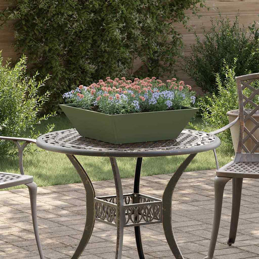 Garden Planter Olive Green 50 x 50 x 15 cm Cold-rolled Steel