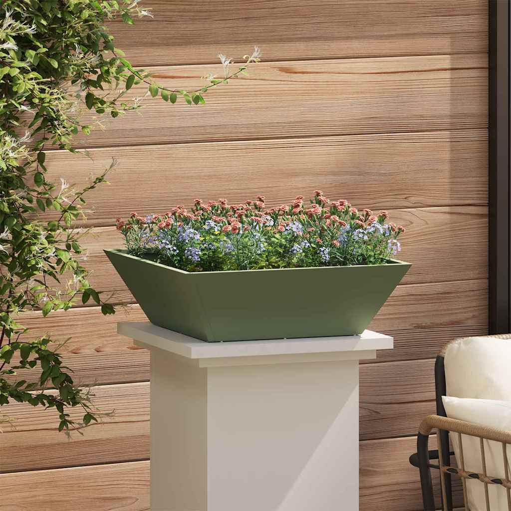 Garden Planter 5 pcs Olive Green 50 x 50 x 15 cm