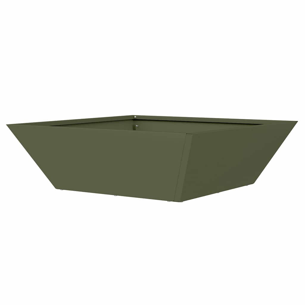 Garden Planter 5 pcs Olive Green 50 x 50 x 15 cm