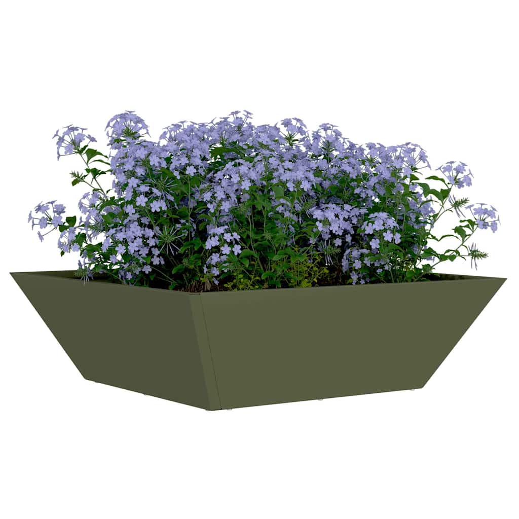 Garden Planter 5 pcs Olive Green 50 x 50 x 15 cm