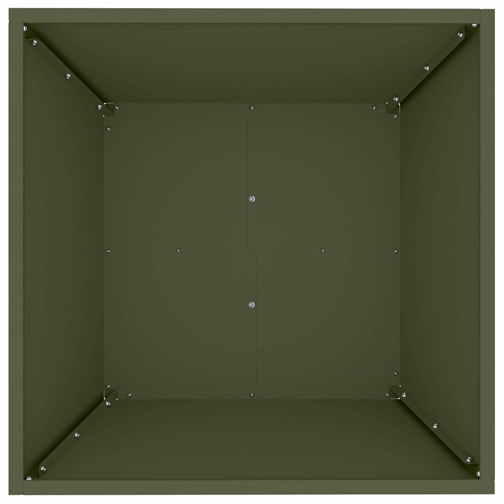 Garden Planter 5 pcs Olive Green 50 x 50 x 15 cm