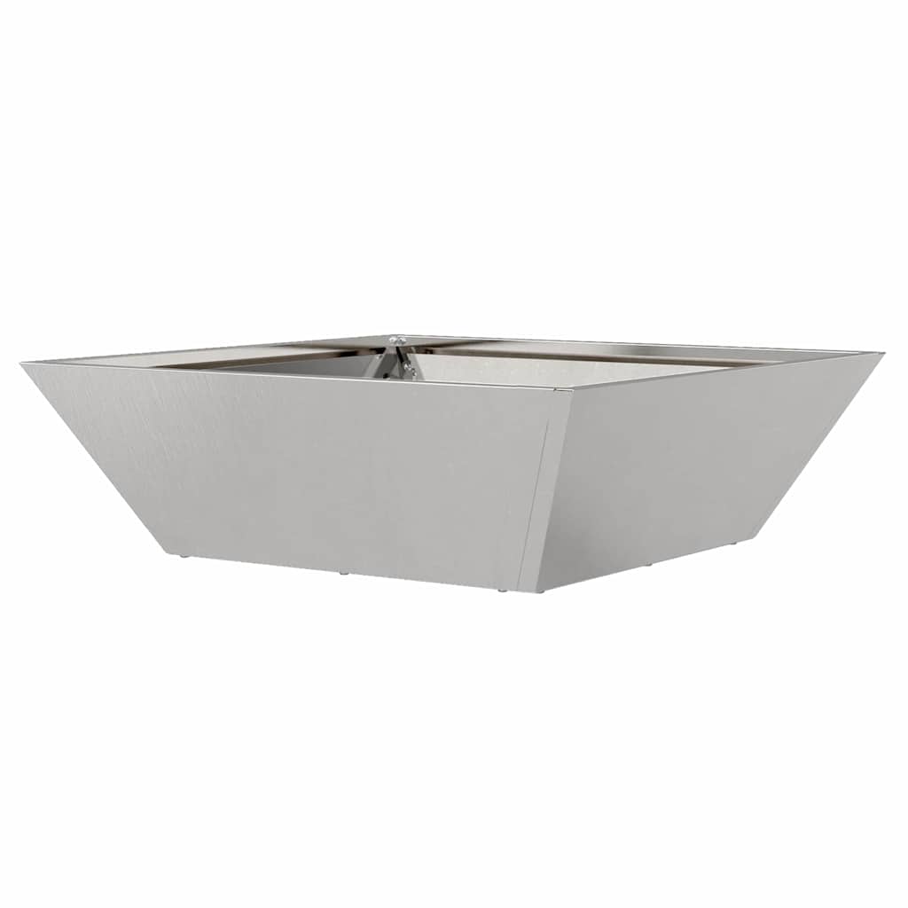 Garden Planter Silver 50 x 50 x 15 cm Stainless Steel