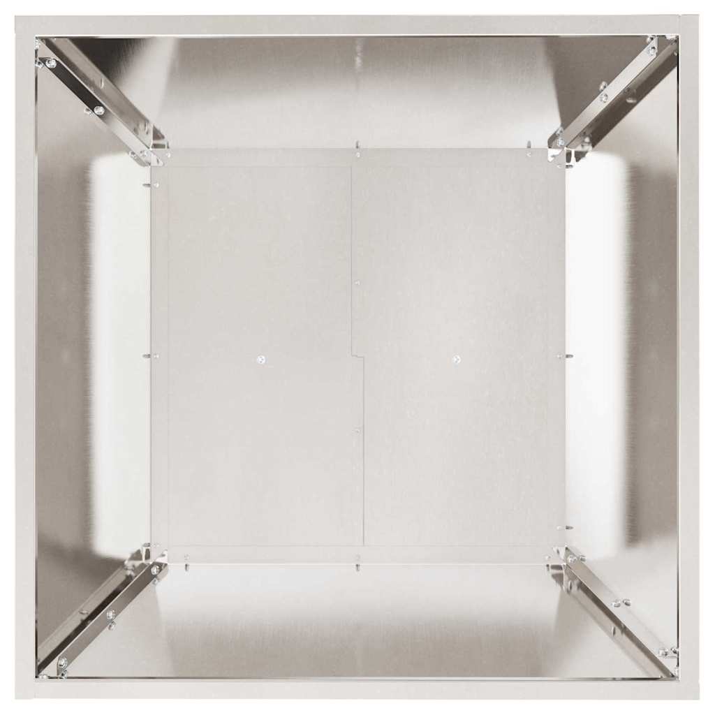 Garden Planter Silver 50 x 50 x 15 cm Stainless Steel