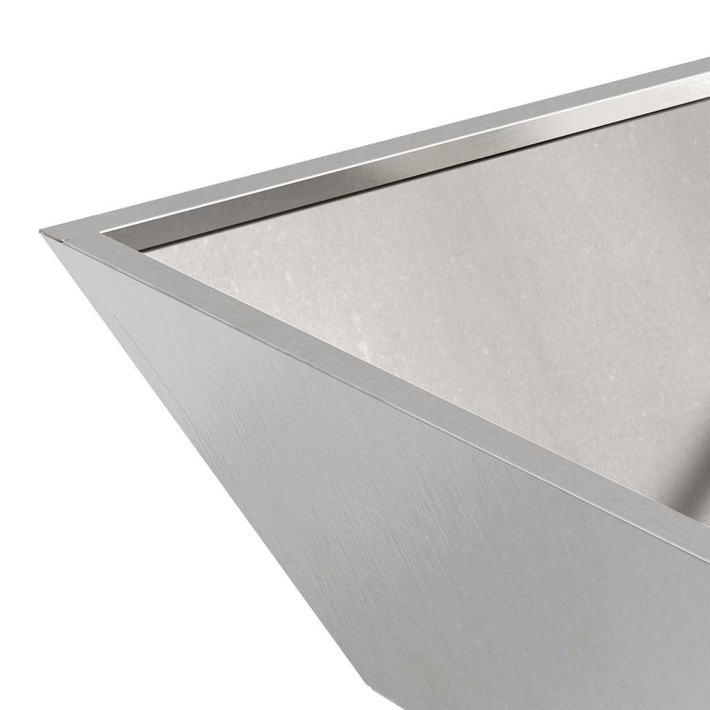 Garden Planter 5 pcs Silver 50 x 50 x 15 cm Stainless Steel