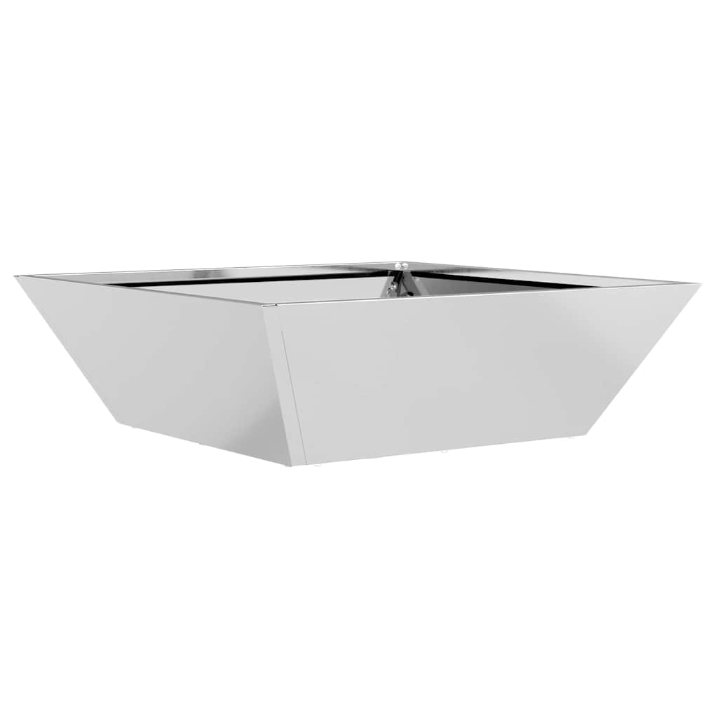 Garden Planter Silver 50 x 50 x 15 cm Galvanised Steel