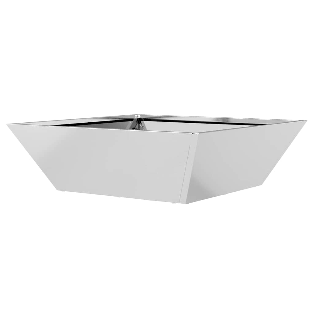 Garden Planter Silver 50 x 50 x 15 cm Galvanised Steel