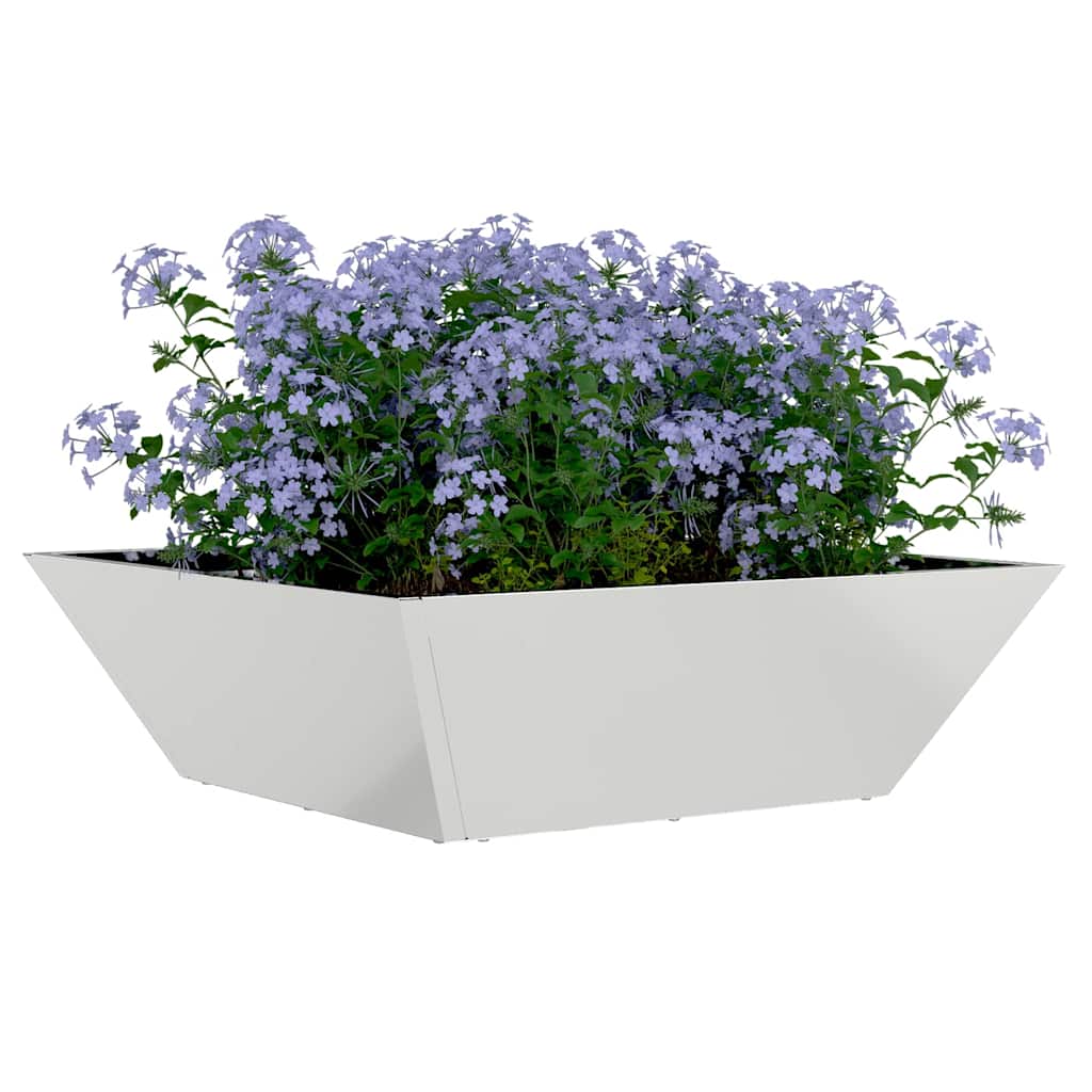Garden Planter 5 pcs Silver 50 x 50 x 15 cm Galvanised Steel